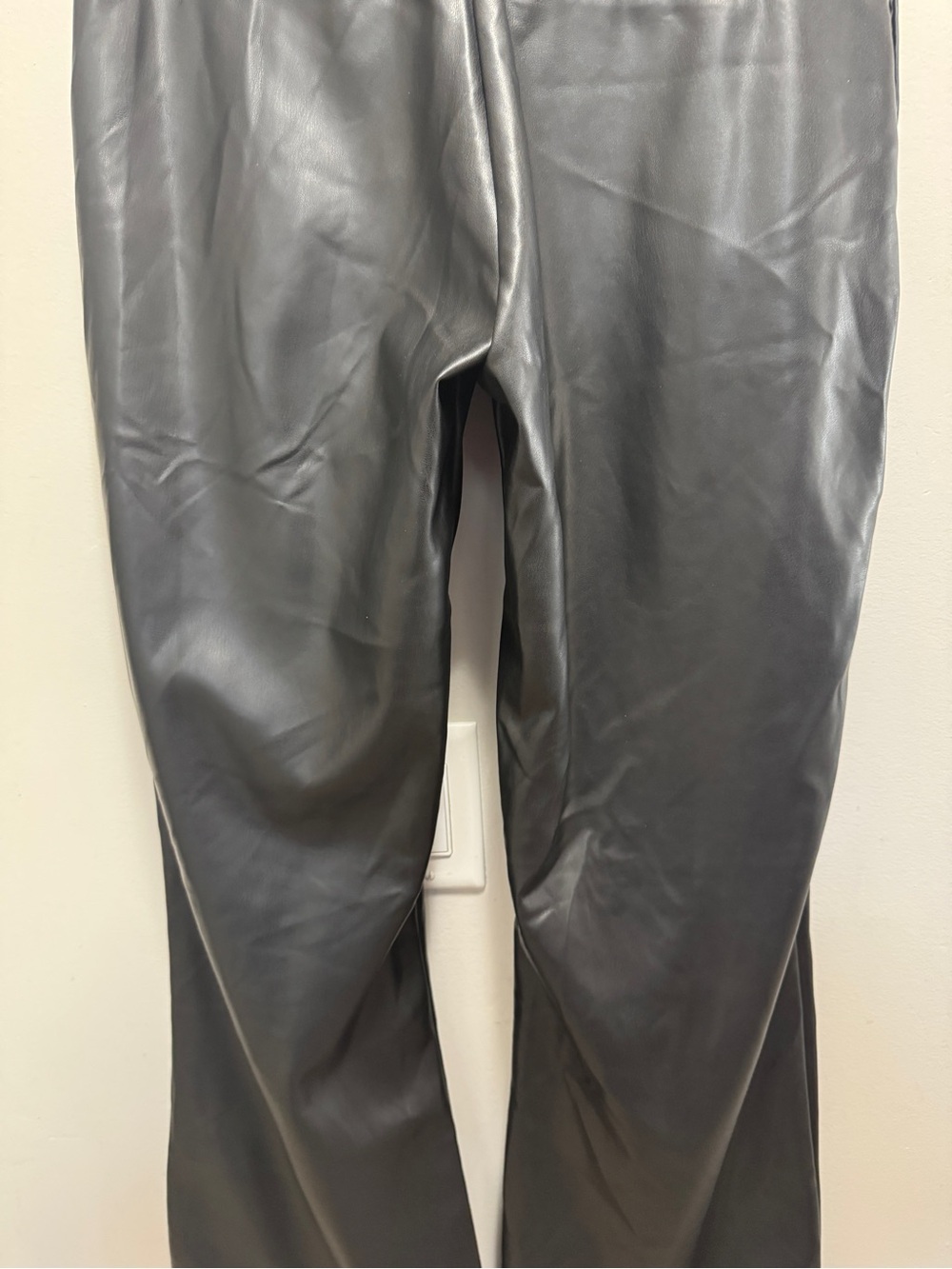 Manière De Voir Rope Tie Black Faux Leather Trousers Size 8 NWT Brand New - Picture 7 of 14